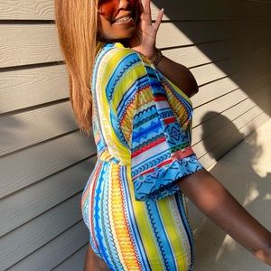 Aztec Shorts Romper